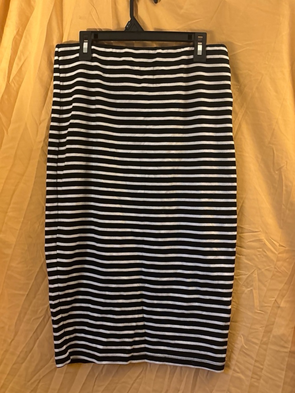 Philosophy Black and White Striped Pencil Skirt